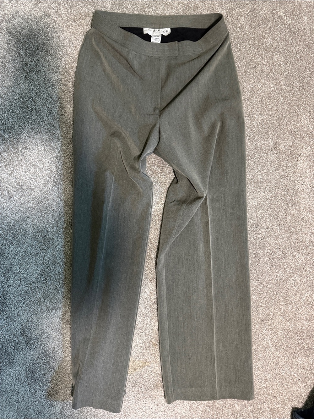 Sag Harbor Olive Green Straight-Leg Pants